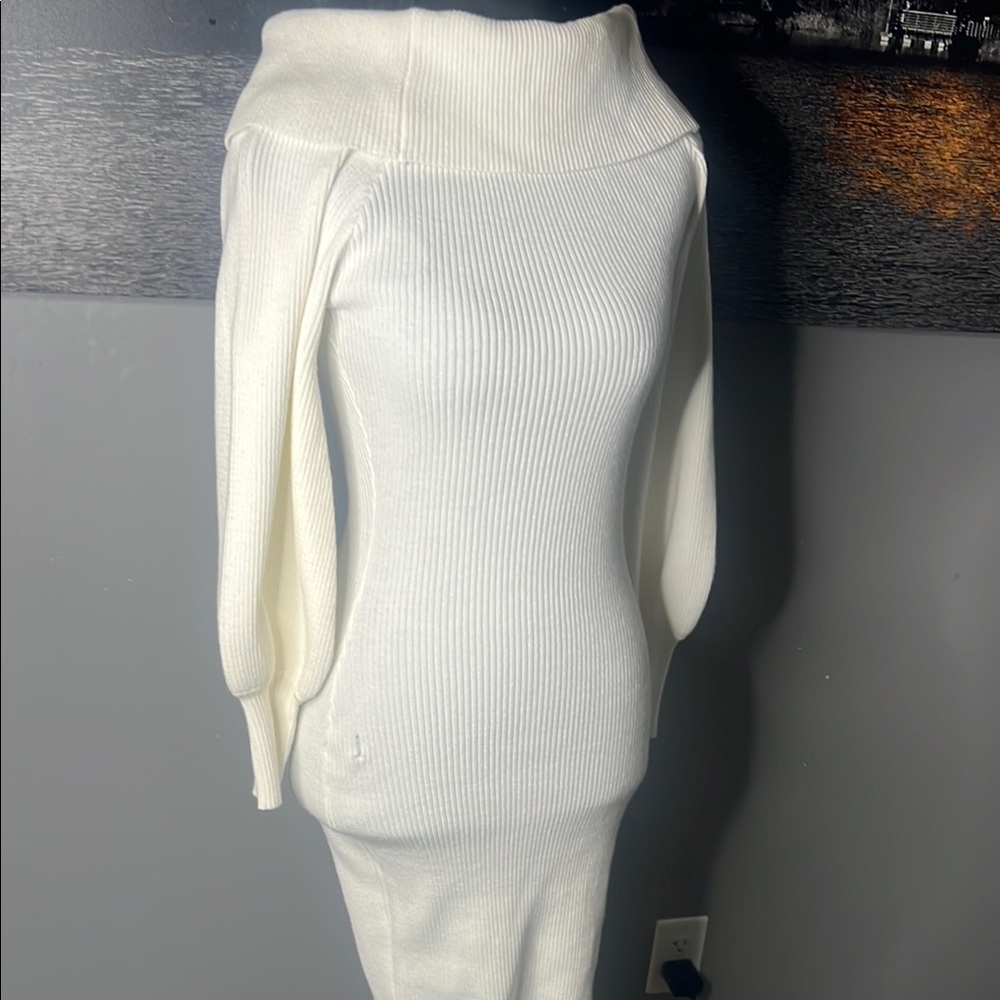 Fashion Nova White Off-the-Shoulder Sweater